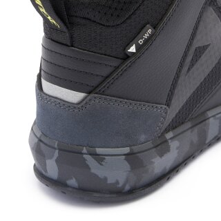 Dainese Suburb D-WP Motorradschuhe schwarz / camo / gelb 46