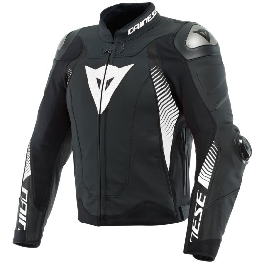 Dainese Super Speed 4 Leather Jacket black matt / white