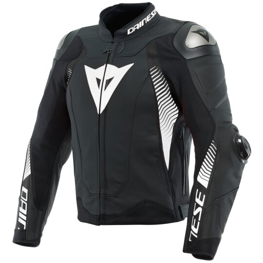 Dainese Super Speed 4 Lederjacke schwarz-matt / weiß