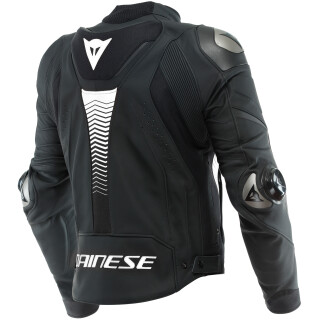 Dainese Super Speed 4 Chaqueta de cuero negro mate / blanco 54