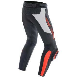 Dainese Super Speed perf. leather pants black / white / red fluo