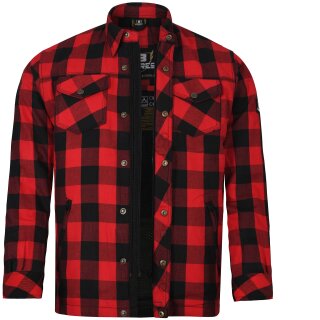 Bores Lumberjack Chaqueta-camisa basic rojo / negro hombres 4XL