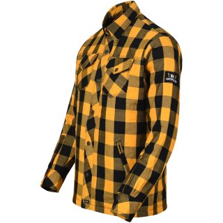 Bores Lumberjack Jacken-Hemd Basic schwarz / gelb Herren 6XL