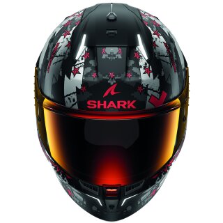 Shark SKWAL i3 Hellcat negro mate / cromo / rojo L