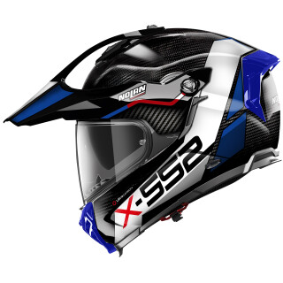 Nolan X-552 Ultra Carbon Dinamo N-Com schwarz / weiß / blau / rot Adventure Helm M