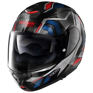 Nolan X-1005 Ultra Carbon Sandglass N-Com negro / azul / rojo casco abatible XXL