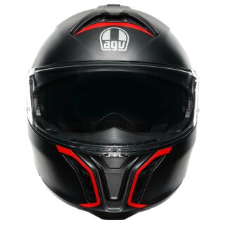 AGV Tourmodular Klapphelm Frequency matt gunmetal/rot XL