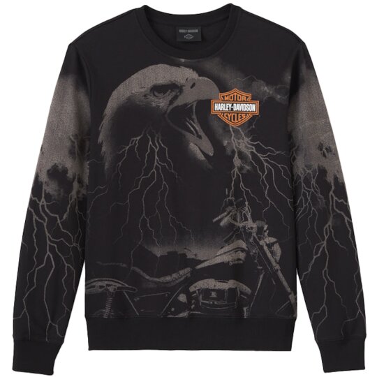 HD Eagle Rider Crewneck Longsleeve schwarz L