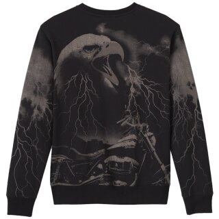 HD Eagle Rider Crewneck Longsleeve negro