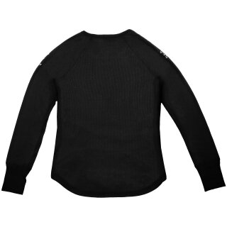 HD Authentic Longsleeve Rib Top Negro Mujer