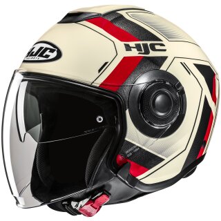 HJC i40N Casco Jet - Velu MC1 Blanco / Rojo / Negro