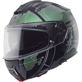 Schuberth C5 Flip Up Helmet Globe Green