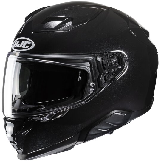 HJC F71 Solid Schwarz Metallic Integralhelm L