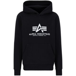 Alpha Industries Basic Hoody Carbon Black / Silver