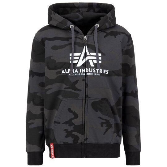 Alpha Industries Basic Zip Hoody Camo Black Camo