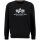 Alpha Industries Basic Sweater Carbon Black / Silver 2XL