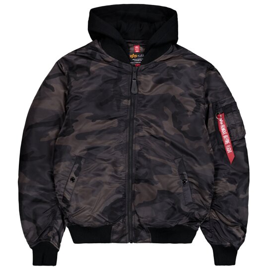 Alpha Industries Bomber Jacket MA-1 ZH Back EMB Camo Black Camo