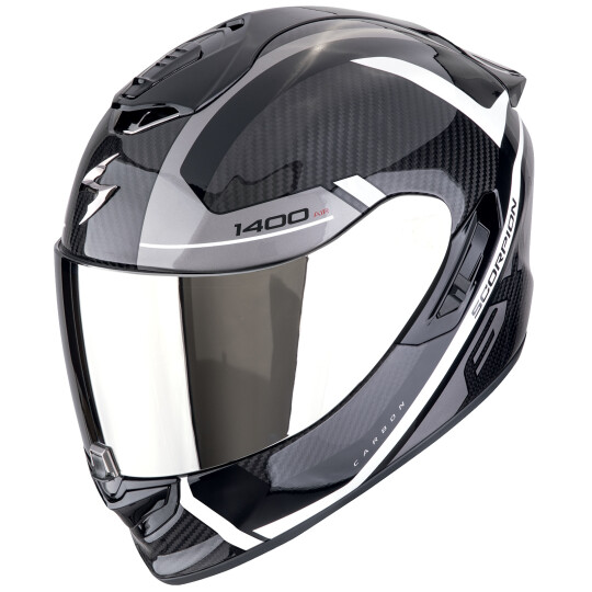 Scorpion Exo-1400 Evo II Carbon Air Enko Full Face Helmet Black / Silver / White