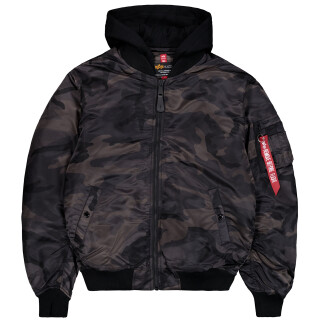 Alpha Industries Bomber Jacke MA-1 ZH Back EMB Camo Black Camo 2XL