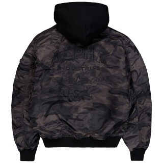 Alpha Industries Bomber Jacke MA-1 ZH Back EMB Camo Black Camo 2XL