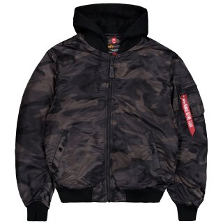 Alpha Industries Bomber Jacke MA-1 ZH Back EMB Camo Black Camo M