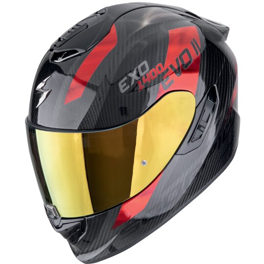 Scorpion Exo-1400 Evo II Carbon Air Platted Integralhelm Schwarz / Rot