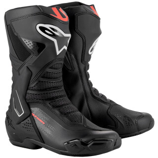 Alpinestars SMX-6 V3 Motorradstiefel Schwarz / Rot-Fluo 40