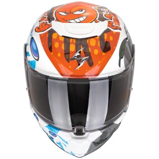 Scorpion Exo-JNR Air The4elements Integralhelm Weiss / Blau / Orange L