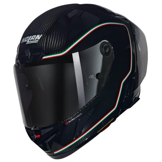 Nolan X-804 RS Ultra Carbon Asso Di Picche Integralhelm Schwarz / Rot / Grün M