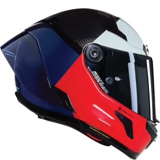 Nolan X-804 RS Ultra Carbon Blocco Integralhelm Rot / Blau / Weiss M