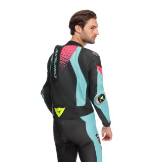 Dainese Laguna Seca 6 1 tlg. Lederkombi Schwarz / Blau / Rosa