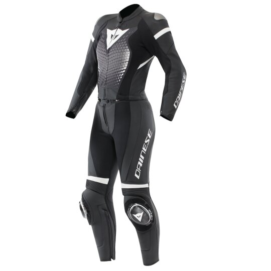 Dainese Fluminea 2 tlg. Lederkombi Schwarz / Weiss