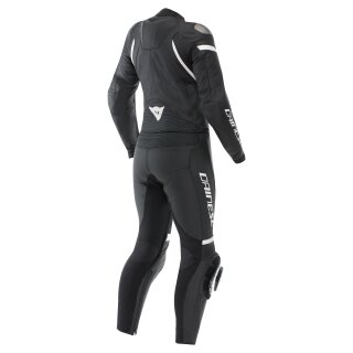 Dainese Fluminea 2 tlg. Lederkombi Schwarz / Weiss