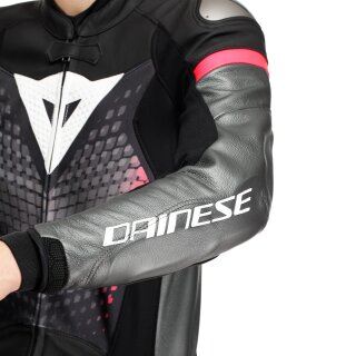 Dainese Fluminea 2 tlg. Lederkombi Schwarz / Weiss / Anthrazit