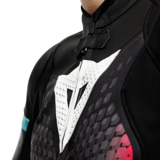 Dainese Fluminea 2 tlg. Lederkombi Schwarz / Weiss / Anthrazit