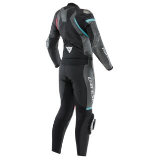 Dainese Fluminea 2 tlg. Lederkombi Schwarz / Weiss / Anthrazit