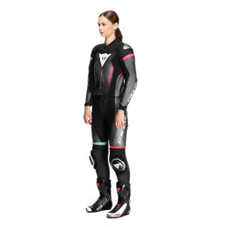 Dainese Fluminea 2 tlg. Lederkombi Schwarz / Weiss / Anthrazit