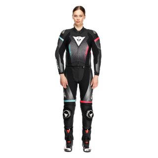 Dainese Fluminea 2 tlg. Lederkombi Schwarz / Weiss / Anthrazit