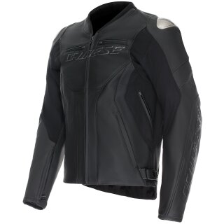 Dainese Racing 5 Lederjacke Schwarz / Schwarz