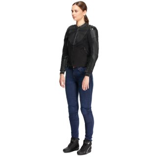 Dainese Iperattiva Leder- / Textiljacke Schwarz Damen