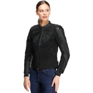 Dainese Iperattiva Leder- / Textiljacke Schwarz Damen