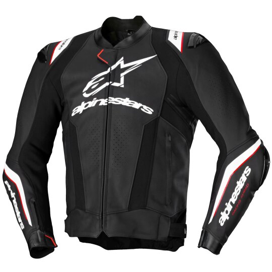 Alpinestars Missile V3 Lederjacke Schwarz / Weiss 50