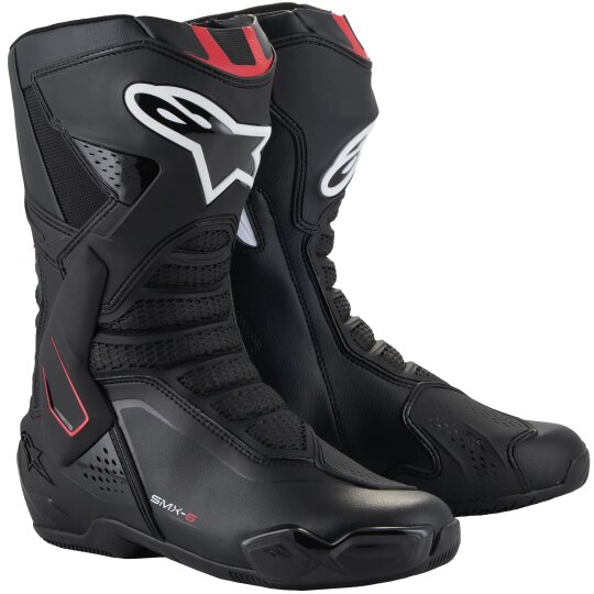 Alpinestars SMX-6 V3 Motorradstiefel Schwarz / Weiss / Rot