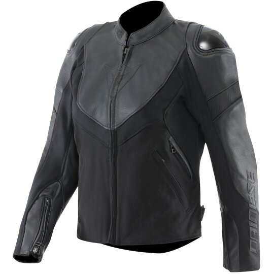 Dainese Iperattiva Leder- / Textiljacke Schwarz Damen 42