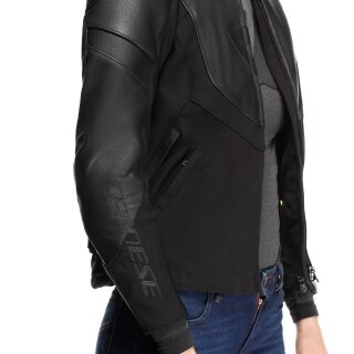 Dainese Iperattiva Leder- / Textiljacke Schwarz Damen 46