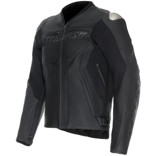 Dainese Racing 5 Lederjacke Schwarz / Schwarz 52