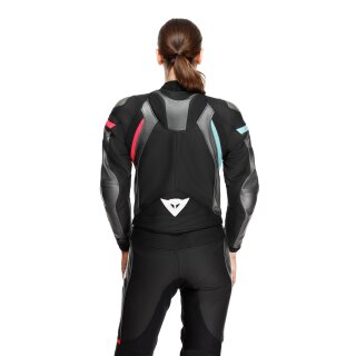 Dainese Fluminea 2 tlg. Lederkombi Schwarz / Weiss / Anthrazit 44