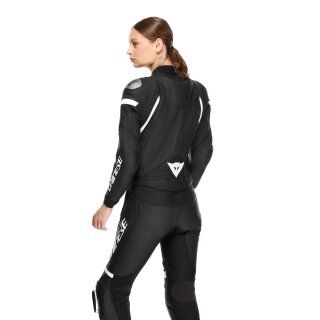 Dainese Fluminea 2 tlg. Lederkombi Schwarz / Weiss 42