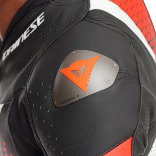 Dainese Laguna Seca 6 1 tlg. Lederkombi Schwarz / Weiss / Fluo-Rot 48