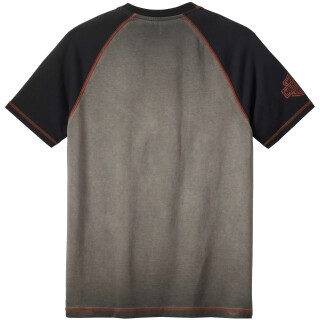 HD Iron Bar Raglan Camiseta gris / negro 3XL